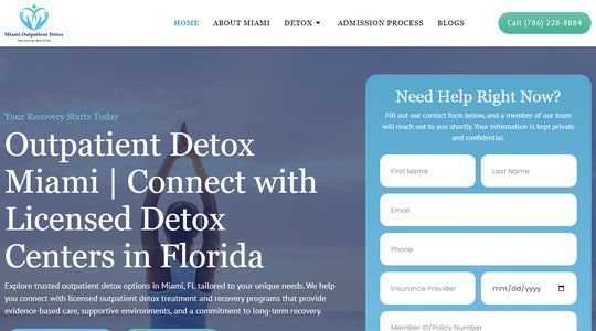 Miami Outpatient Detox website screenshot